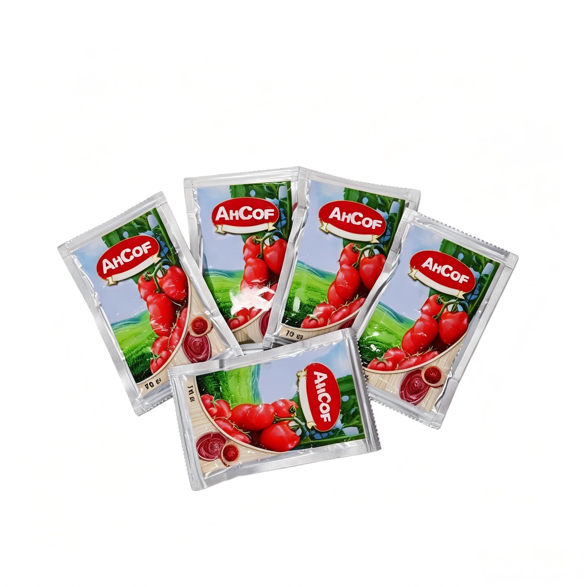 Pasta de tomate en sobres de 70 g al por mayor | Pasta de tomate pura para el mercado global