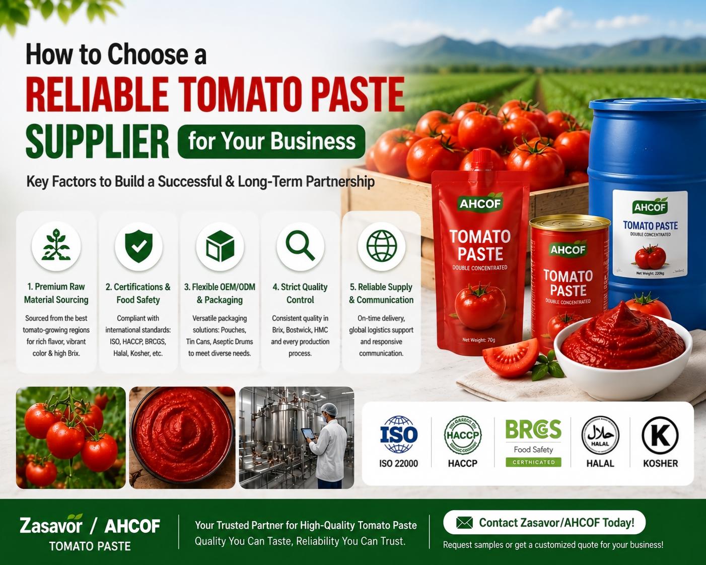 Cómo elegir un proveedor confiable de pasta de tomate para su negocio.