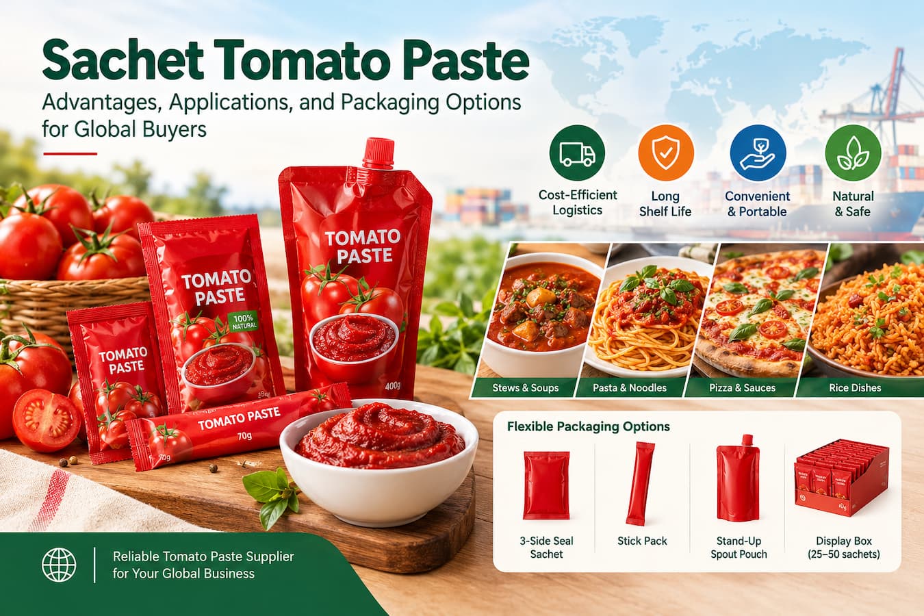 Sachet Tomato Paste: Advantages, Applications and Packaging Options